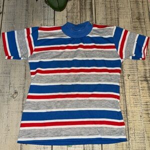Toddler boys vintage striped t-shirt. Made in USA.